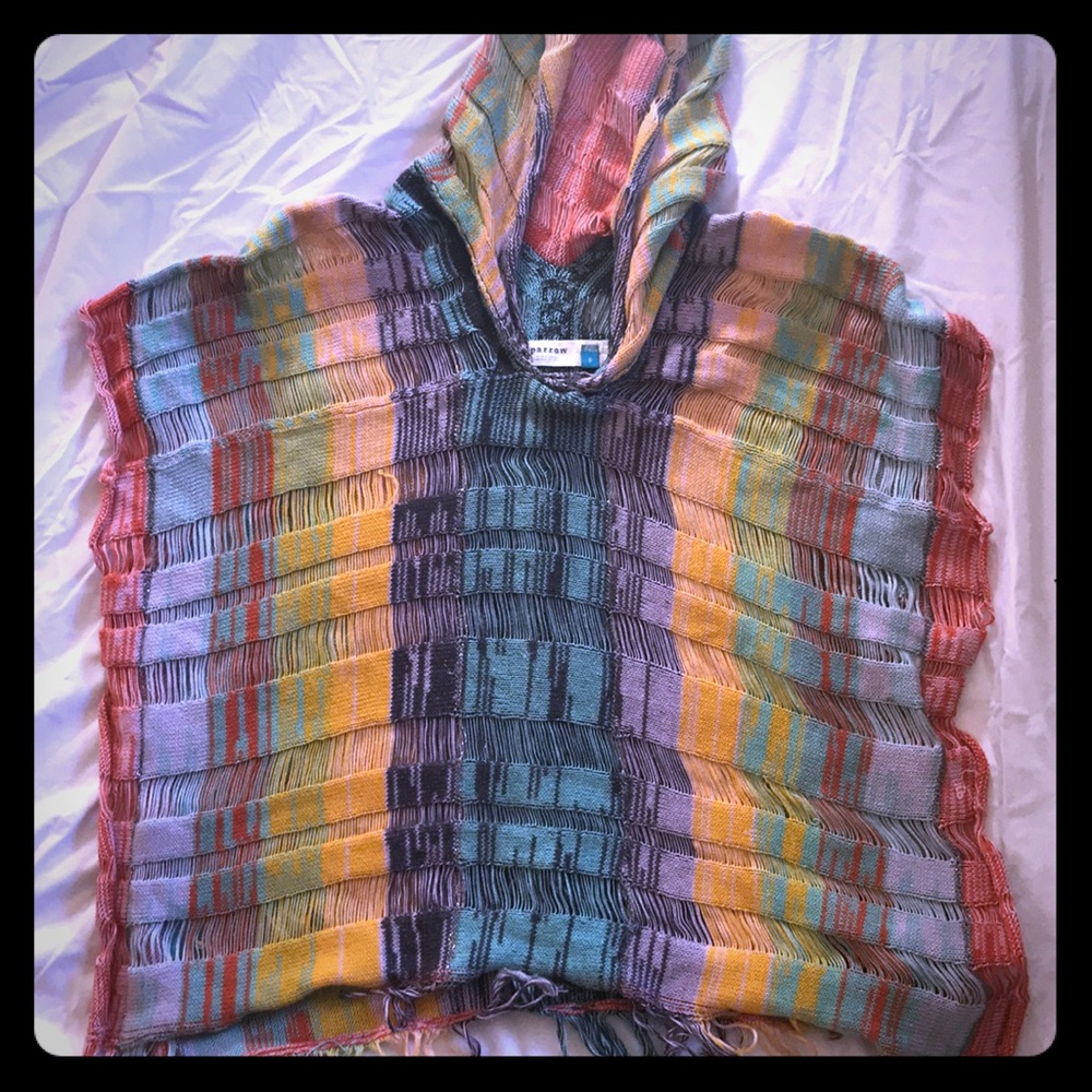 Anthropologie poncho sweater, beach wear, small